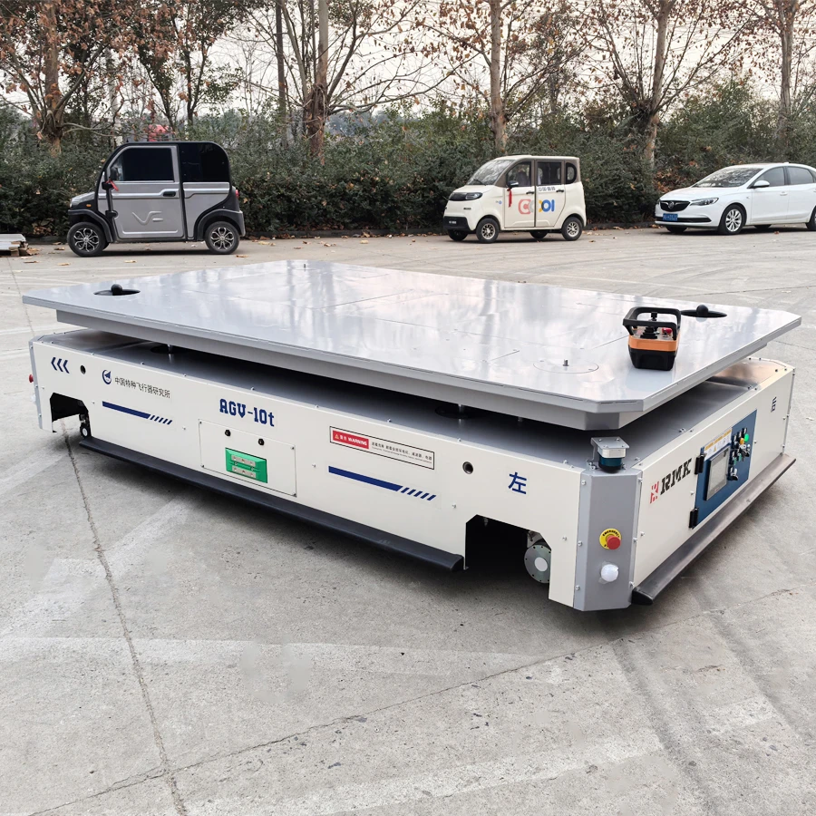 激光导航+磁导航10吨举升式AGV —— 天津飞悦航空